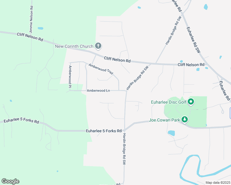 map of restaurants, bars, coffee shops, grocery stores, and more near 115 Amberwood Lane in Euharlee