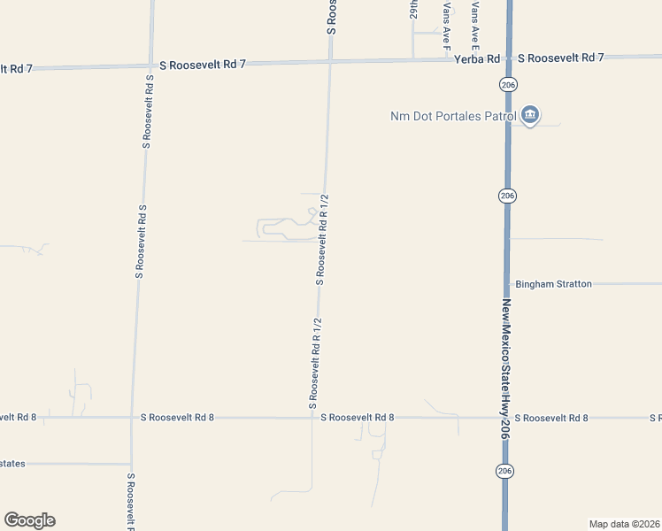 map of restaurants, bars, coffee shops, grocery stores, and more near 749-799 South Roosevelt Road R 1/2 in Portales
