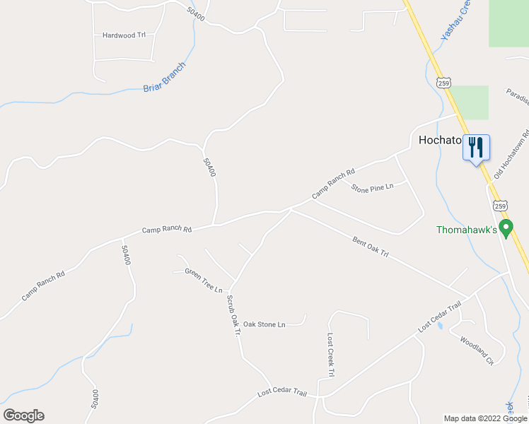 map of restaurants, bars, coffee shops, grocery stores, and more near D1980 in Broken Bow