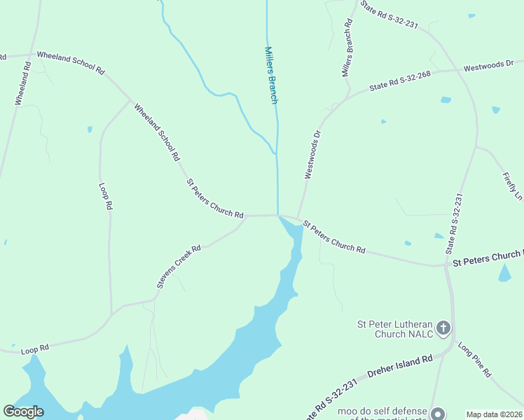 map of restaurants, bars, coffee shops, grocery stores, and more near 1832 Saint Peters Church Road in Little Mountain