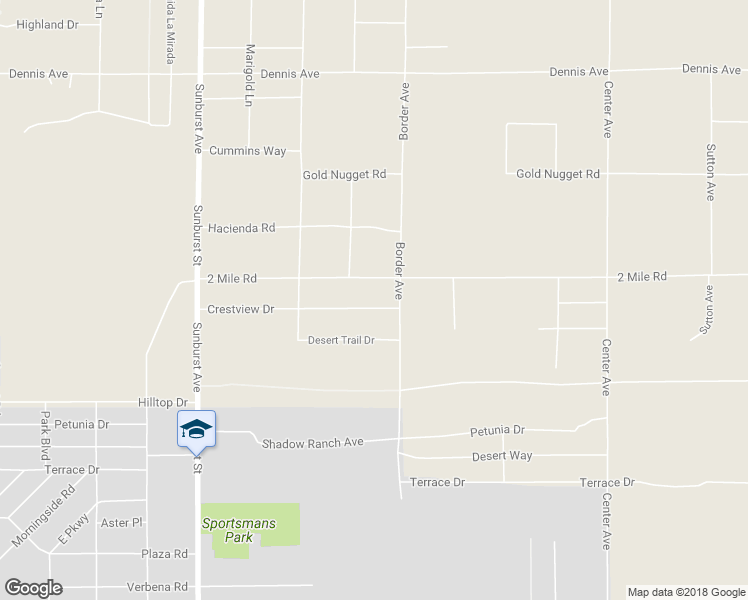 map of restaurants, bars, coffee shops, grocery stores, and more near 62454 Crestview Drive in Joshua Tree