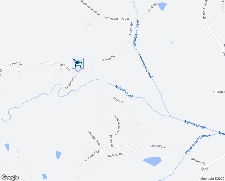 map of restaurants, bars, coffee shops, grocery stores, and more near 804 Reece Dr in Hoschton