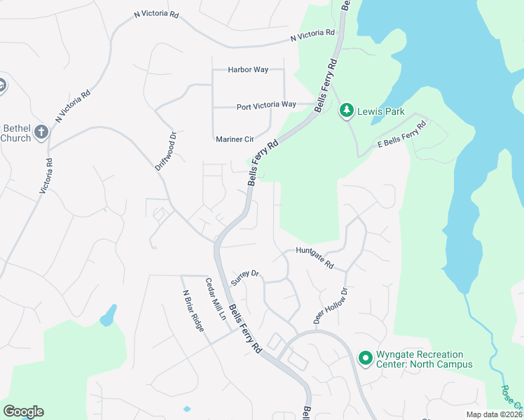 map of restaurants, bars, coffee shops, grocery stores, and more near 123 Sunset Lane in Woodstock