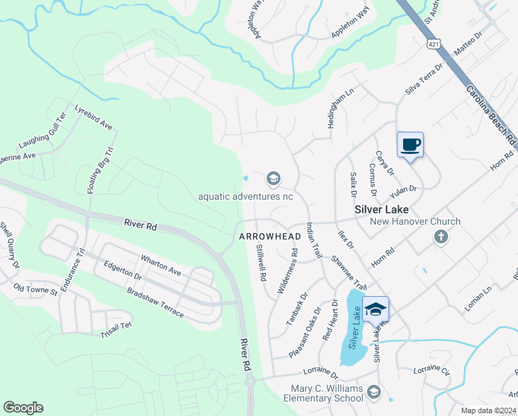 map of restaurants, bars, coffee shops, grocery stores, and more near 4717 Stillwell Road in Wilmington