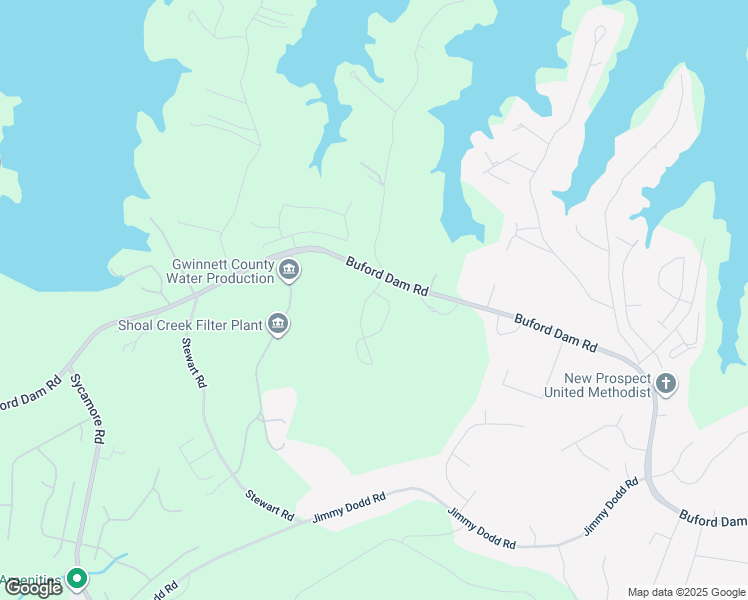 map of restaurants, bars, coffee shops, grocery stores, and more near 5955 Misty Hill Lane in Buford