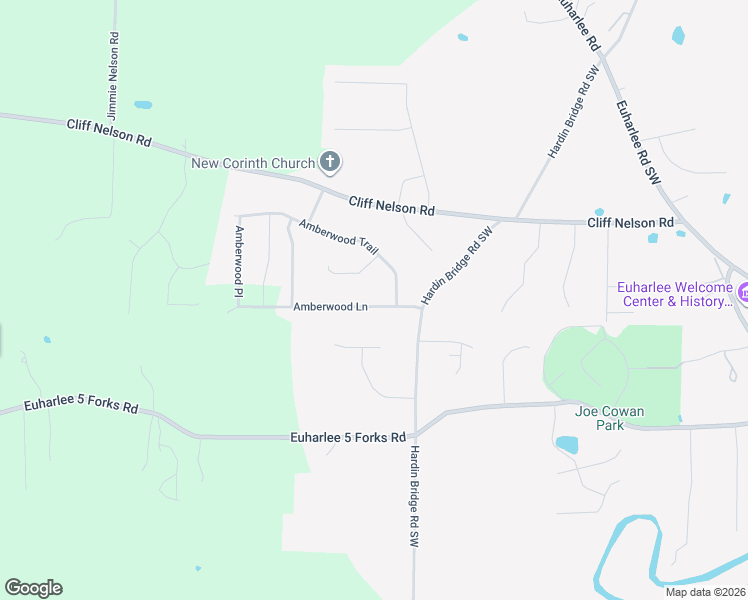 map of restaurants, bars, coffee shops, grocery stores, and more near 118 Amberwood Lane in Euharlee