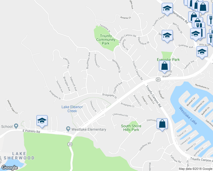 map of restaurants, bars, coffee shops, grocery stores, and more near 1267 Willsbrook Court in Westlake Village