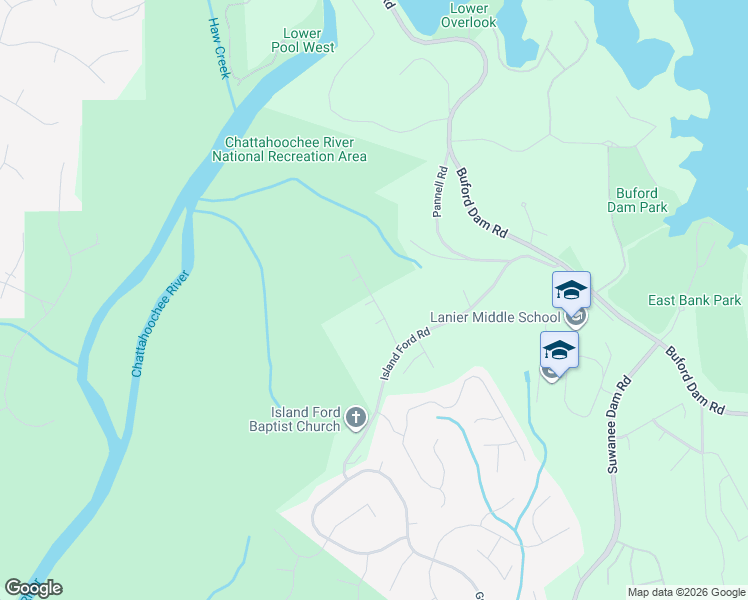map of restaurants, bars, coffee shops, grocery stores, and more near 6739 Island Pointe Drive in Buford