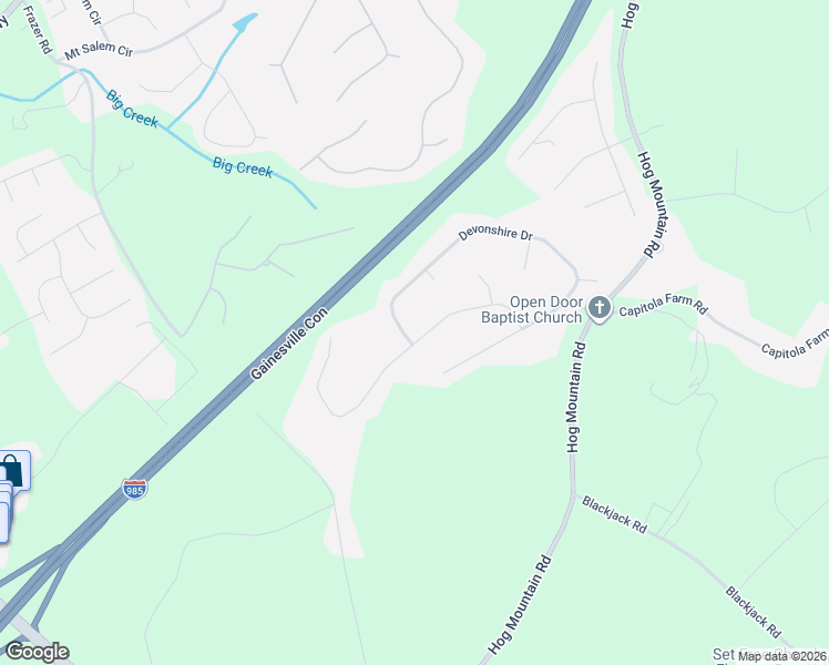 map of restaurants, bars, coffee shops, grocery stores, and more near 6245 Wilmington Way in Flowery Branch