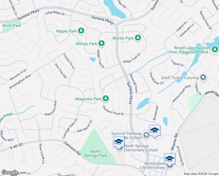 map of restaurants, bars, coffee shops, grocery stores, and more near 6 Windy Knoll Court in Columbia