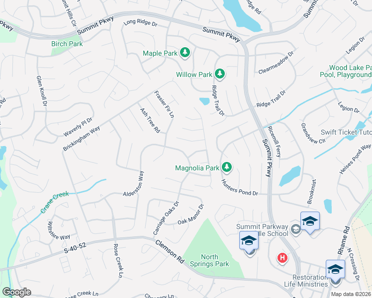 map of restaurants, bars, coffee shops, grocery stores, and more near 505 Carriage Oaks Drive in Columbia