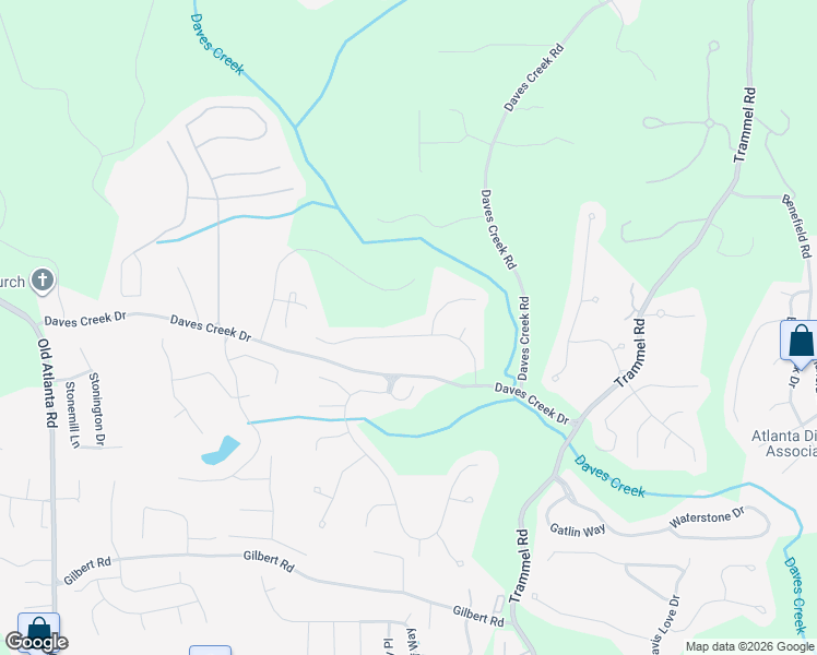 map of restaurants, bars, coffee shops, grocery stores, and more near 7022 Bennington Lane in Cumming