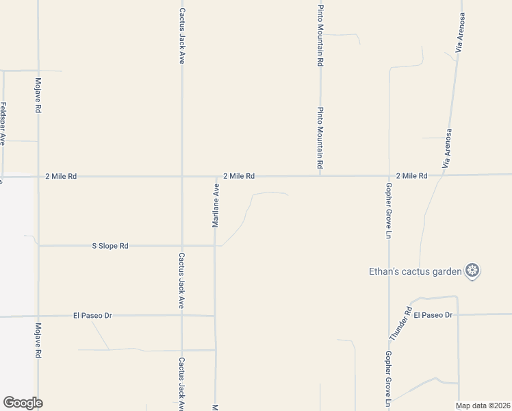 map of restaurants, bars, coffee shops, grocery stores, and more near 77575 2 Mile Road in Twentynine Palms