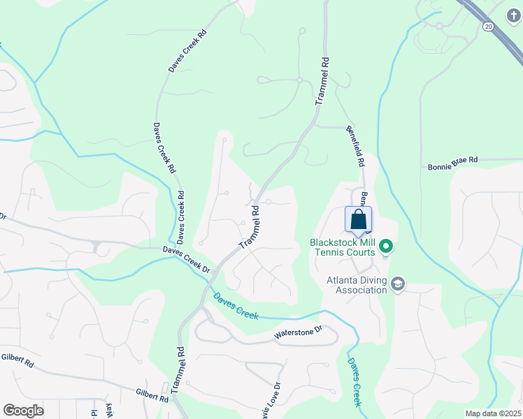 map of restaurants, bars, coffee shops, grocery stores, and more near 2370 Bradwardine Court in Cumming
