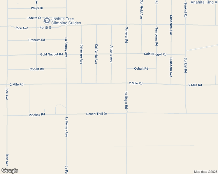 map of restaurants, bars, coffee shops, grocery stores, and more near Arizona Avenue in San Bernardino County