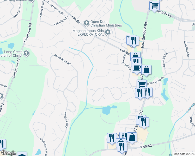 map of restaurants, bars, coffee shops, grocery stores, and more near 203 Frasier Bay Road in Columbia