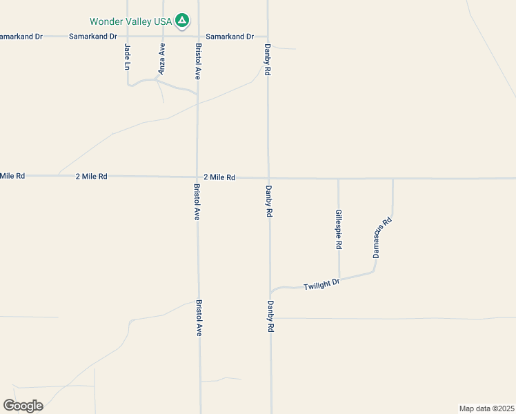 map of restaurants, bars, coffee shops, grocery stores, and more near Danby Road in San Bernardino County