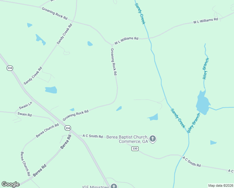 map of restaurants, bars, coffee shops, grocery stores, and more near 1823 Groaning Rock Rd in Commerce