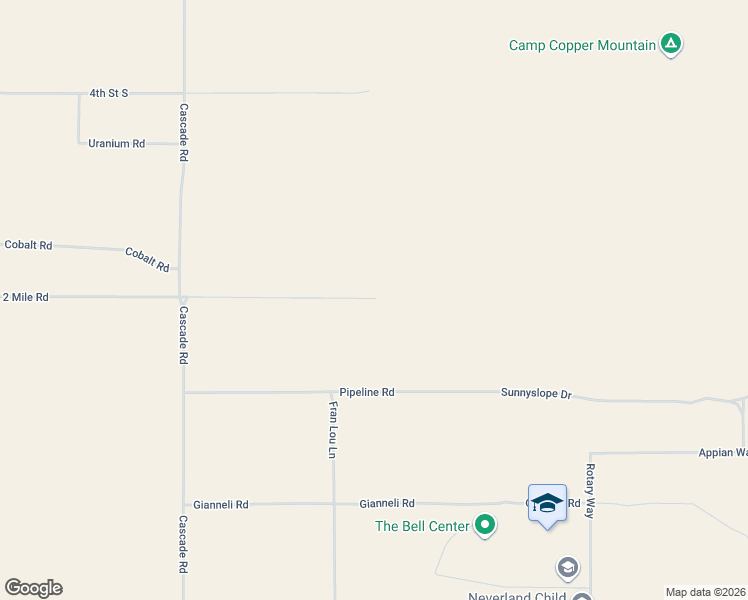 map of restaurants, bars, coffee shops, grocery stores, and more near 66097 2 Mile Road in Joshua Tree