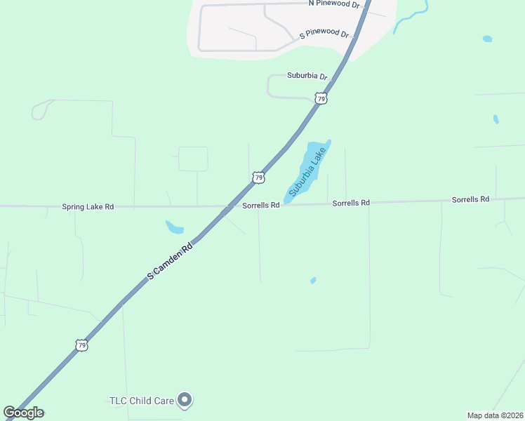 map of restaurants, bars, coffee shops, grocery stores, and more near 7900 Sorrells Road in Pine Bluff