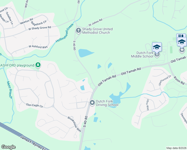 map of restaurants, bars, coffee shops, grocery stores, and more near 1810 Shady Grove Road in Irmo