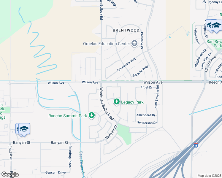 map of restaurants, bars, coffee shops, grocery stores, and more near 13861 Laurel Tree Drive in Rancho Cucamonga