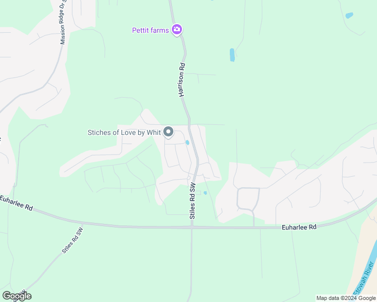 map of restaurants, bars, coffee shops, grocery stores, and more near Malbone Street Southwest in Bartow County