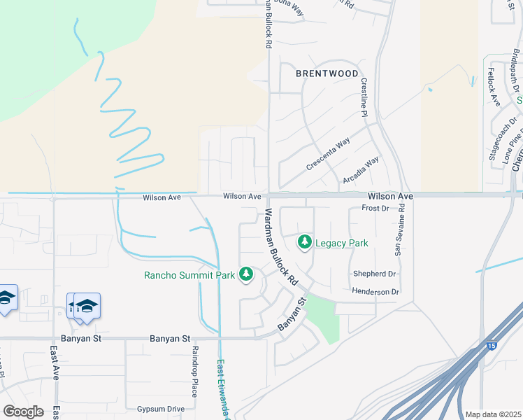 map of restaurants, bars, coffee shops, grocery stores, and more near 5739 Nutwood Place in Rancho Cucamonga
