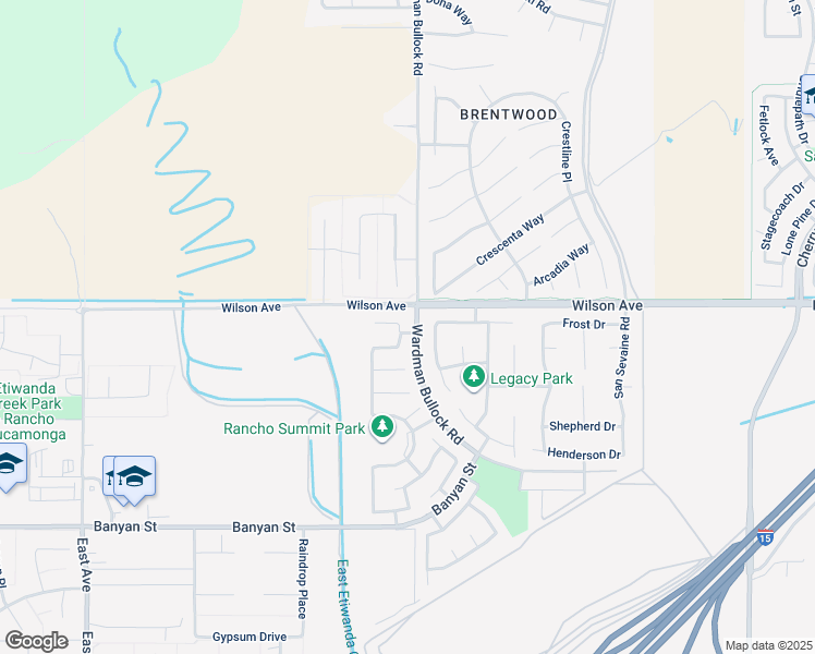 map of restaurants, bars, coffee shops, grocery stores, and more near 5739 Nutwood Place in Rancho Cucamonga