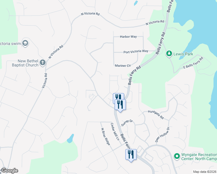 map of restaurants, bars, coffee shops, grocery stores, and more near 143 Terrace Walk in Woodstock