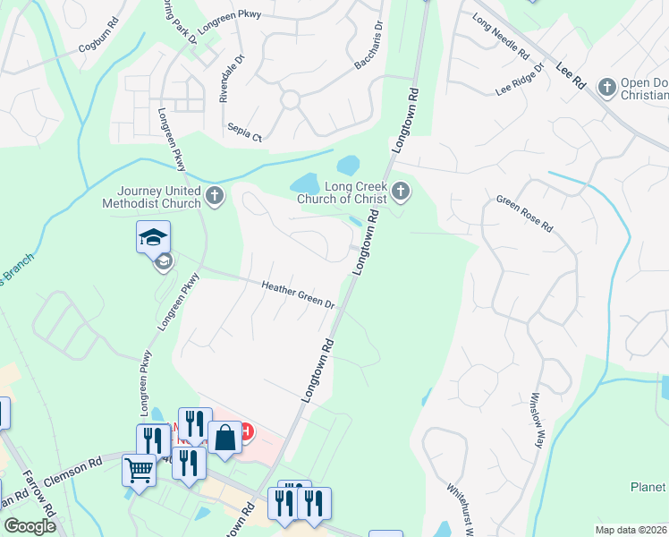 map of restaurants, bars, coffee shops, grocery stores, and more near 304 Ostrich Circle in Columbia