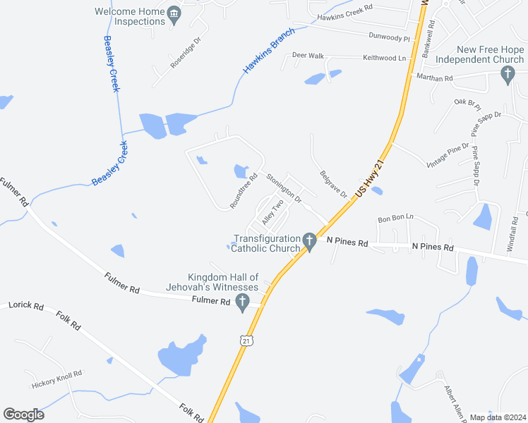 map of restaurants, bars, coffee shops, grocery stores, and more near 724 Stonebury Circle in Blythewood