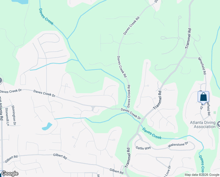 map of restaurants, bars, coffee shops, grocery stores, and more near 7430 Bronson Way in Cumming
