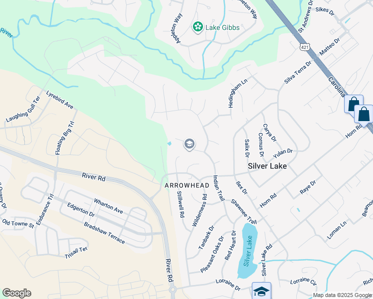 map of restaurants, bars, coffee shops, grocery stores, and more near 4624 Indian Trail in Wilmington