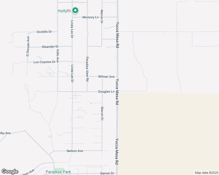 map of restaurants, bars, coffee shops, grocery stores, and more near 5610 Yucca Mesa Road in Yucca Valley