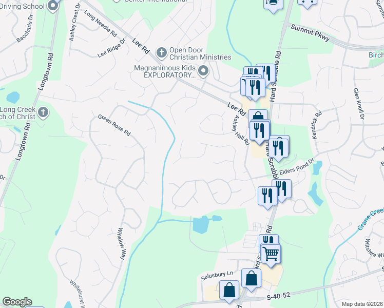 map of restaurants, bars, coffee shops, grocery stores, and more near 303 Ashley Place Road in Columbia