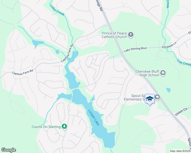 map of restaurants, bars, coffee shops, grocery stores, and more near 6942 Golden Bud Lane in Flowery Branch