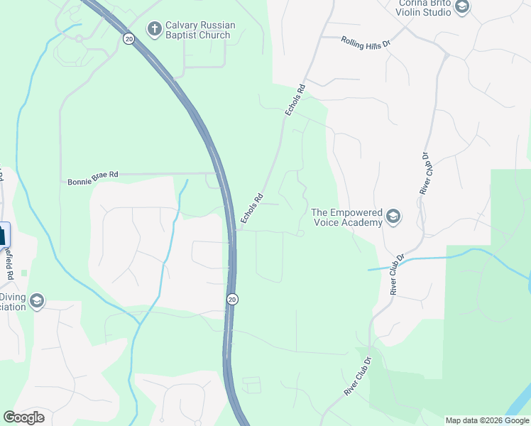 map of restaurants, bars, coffee shops, grocery stores, and more near 3215 Echols Road in Cumming