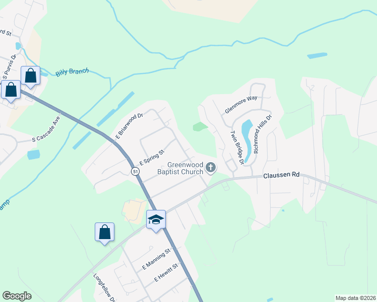 map of restaurants, bars, coffee shops, grocery stores, and more near 2007 Cypress Road in Florence