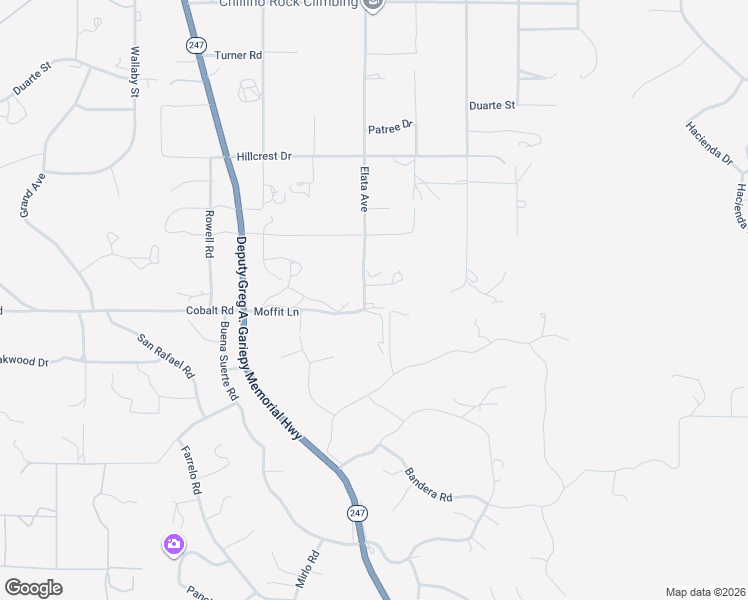 map of restaurants, bars, coffee shops, grocery stores, and more near 5675 Elata Avenue in Yucca Valley