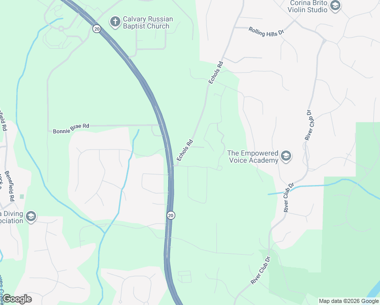 map of restaurants, bars, coffee shops, grocery stores, and more near 3215 Echols Road in Cumming