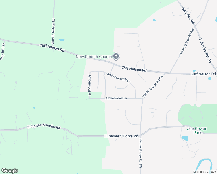 map of restaurants, bars, coffee shops, grocery stores, and more near 508 Amberwood Way in Euharlee