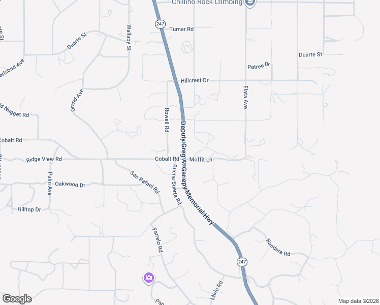 map of restaurants, bars, coffee shops, grocery stores, and more near 57100 Moffit Lane in Yucca Valley