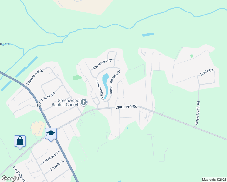 map of restaurants, bars, coffee shops, grocery stores, and more near 2136 Carriage Place Drive in Florence