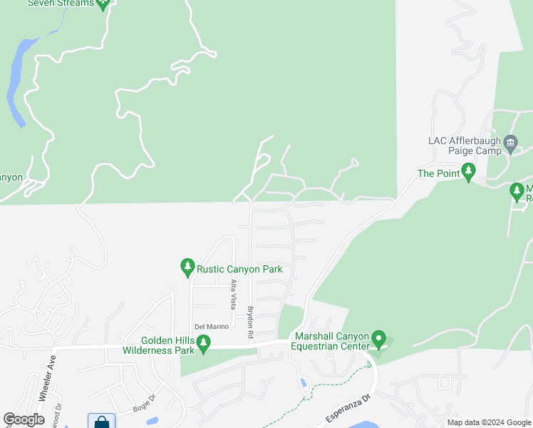 map of restaurants, bars, coffee shops, grocery stores, and more near 2438 Vista Del Sol in La Verne