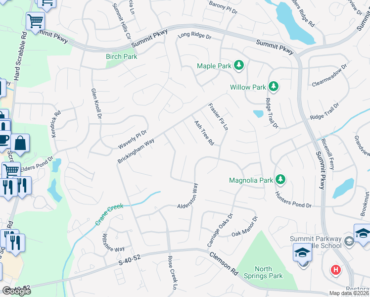 map of restaurants, bars, coffee shops, grocery stores, and more near 16 Newquay Ct in Columbia
