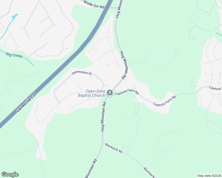 map of restaurants, bars, coffee shops, grocery stores, and more near 6058 Glenmoor Place in Flowery Branch