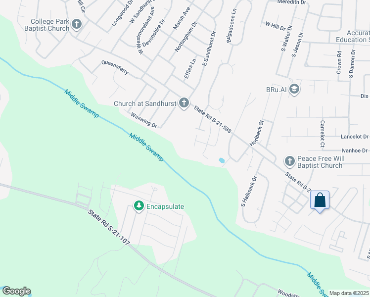 map of restaurants, bars, coffee shops, grocery stores, and more near 2221 Avington Court in Florence