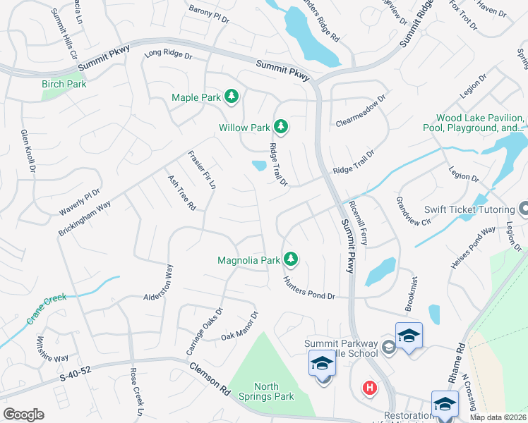 map of restaurants, bars, coffee shops, grocery stores, and more near 402 Castle Ridge Drive in Columbia