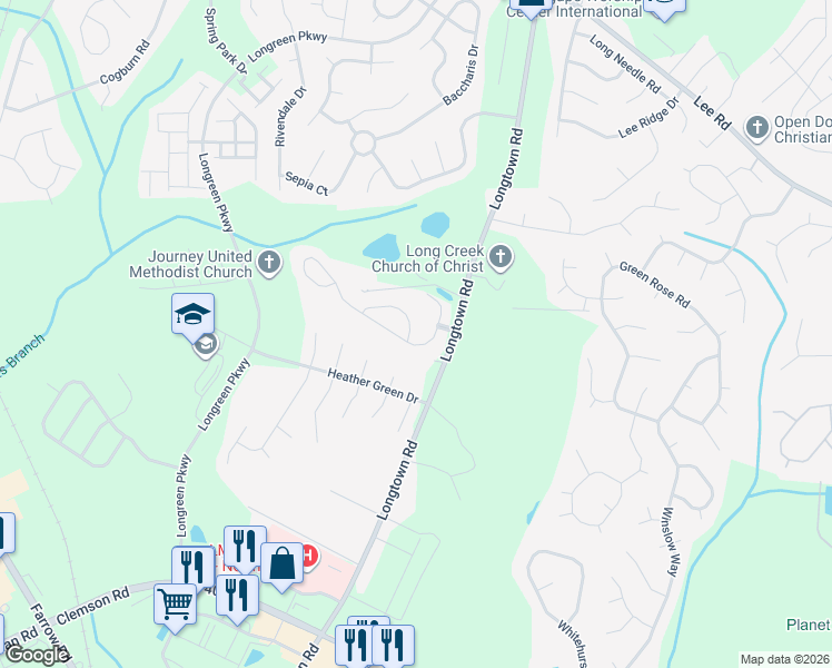 map of restaurants, bars, coffee shops, grocery stores, and more near 304 Ostrich Circle in Columbia